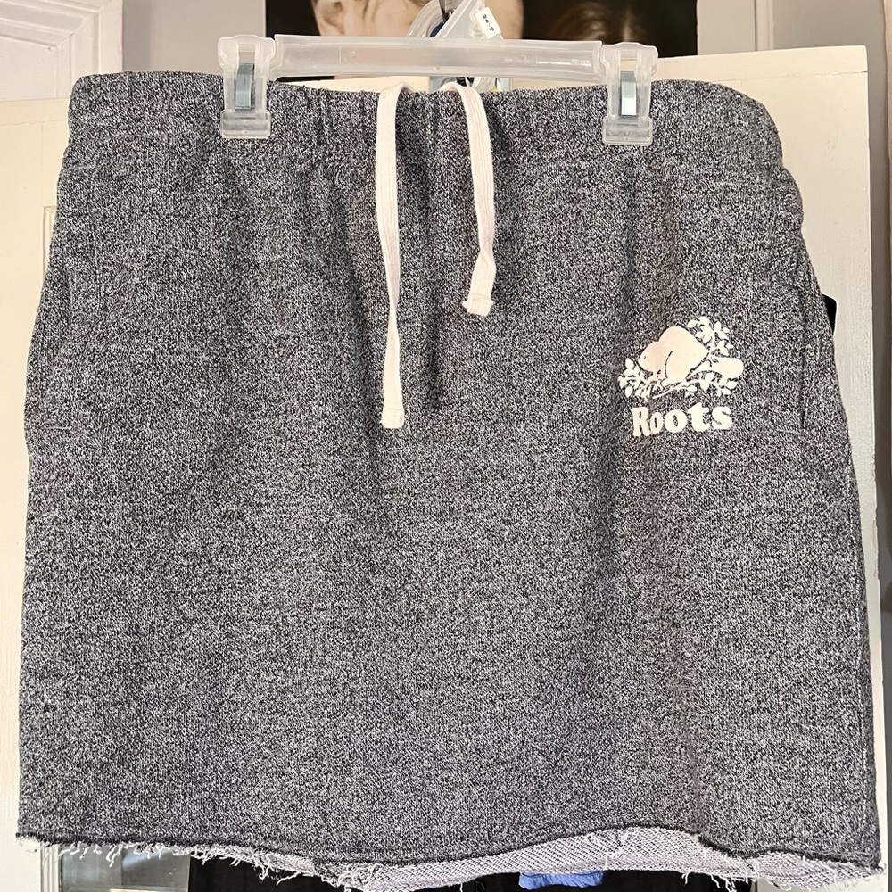Roots Heather Gray Skirt with White Logo